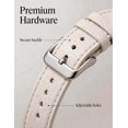 thumbnail image 5 of Wearlizer Leather Band Compatible with Samsung Samsung Galaxy Watch 9/8 40mm 44mm/ 8 Classic 46mm Band Women, Handwoven Braided Genuine Leather Soft Thin Wristband, 5 of 7