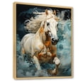 thumbnail image 2 of Designart "Dreamy Foggy Canter" Animals Horse Floater Framed Wall Decor, 2 of 5