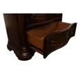 thumbnail image 6 of Traditional 3 Pc Queen Size Bedroom Set, Solid Wood Bed Frame & 2 Nightstand, Walnut Finish, 6 of 7