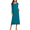 Lake Blue, variant on Womens Long Nightgowns Lightweight V Neck Nightshirt Soft Long Sleeve House Dress with Pockets(Lake Blue,2XL)