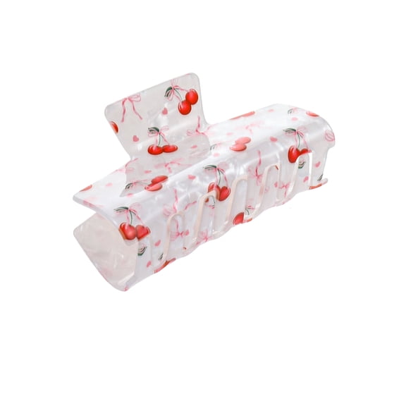 Packed Party Cherries and Bows Print Claw Clip, 1 Piece