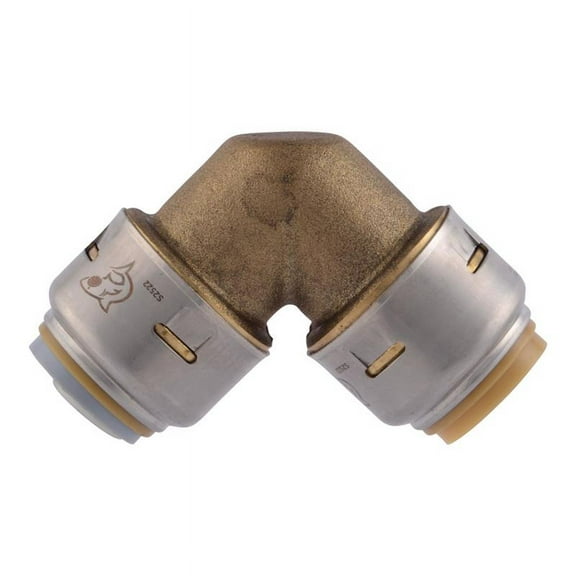 1 Pc, Sharkbite Push To Connect 1/2 In. Ptc X 1/2 In. D Ptc Brass Elbow