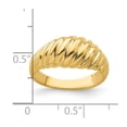 thumbnail image 5 of Auriga Fine Jewelry 14K Yellow Gold Polished Shrimp Dome Ring for Women Size 7, 5 of 6