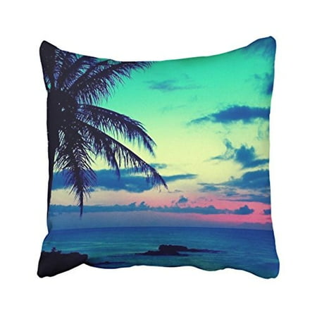 Winhome Decorative Custom Design Tropical Sunrise Pillow Cases