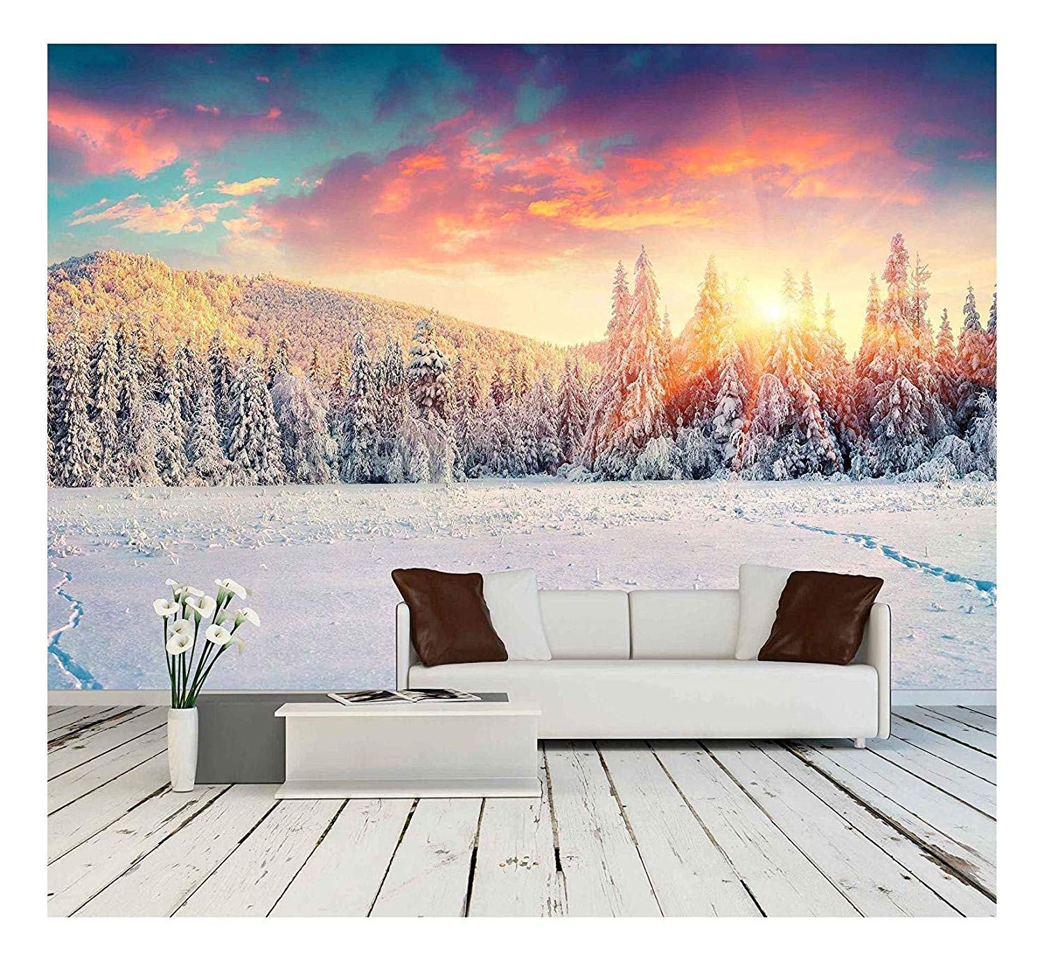 wall26 - Colorful Winter Panorama in The Carpathian Mountains