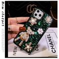 thumbnail image 3 of Compatible with iPhone 12/12 Pro Glitter Sparkle Bling Case Luxury Shiny Crystal Rhinestone Jewelled Gemstone Diamond Bumper Clear Protective Designed for iPhone 12/12 Pro 6.1''Green, 3 of 3