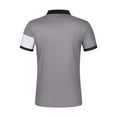 thumbnail image 4 of POTETI Mens Polo Shirts Casual Short Sleeve Collared Shirts Slim Color Block Breathable Button Tops, 4 of 5
