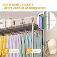 thumbnail image 3 of GloryStar NSF Certified Clothes Rack, Portable Metal Hanging Rail with Adjustable Wire Shelving and Hooks on Wheels, 3 of 9