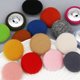thumbnail image 2 of Xiao Hua Botones de felpa, 50 piezas, 24L, rojo oscuro, cierres de costura, juego de botones para tela, botones decorativos y para manualidades, cierres de tela reutilizables con poliéster y metal., 2 of 5