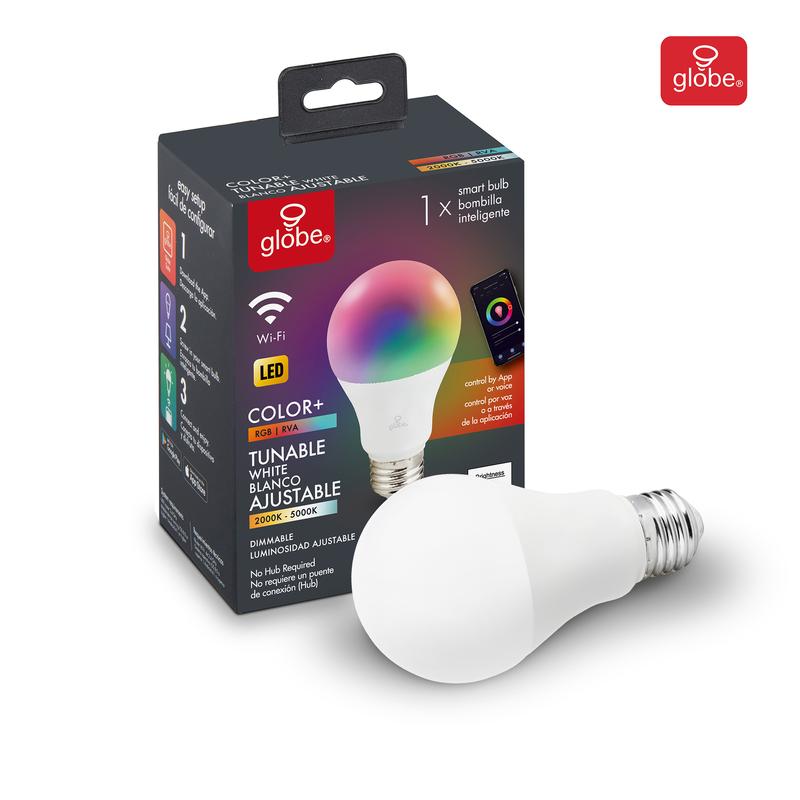 globe electric wi fi smart multicolour led a19 bulbs