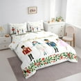 thumbnail image 3 of jejeloiu Marry Christmas Twin Bedding Sets 7-Piece,Red Nutcracker Bedding Comforter Set,Chic Princess Prince Sheet Sets For Girls Boys,Ultra Soft Home Decor Reversible, 3 of 8