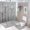Floral 4, variant on Bathroom Rugs Sets 4 Piece with Shower Curtain, Floral Pattern Printed on Cute Shower Curtain Sets with Rugs, Great for Master Bath Beach House Modern Home, 72 x 72 inches