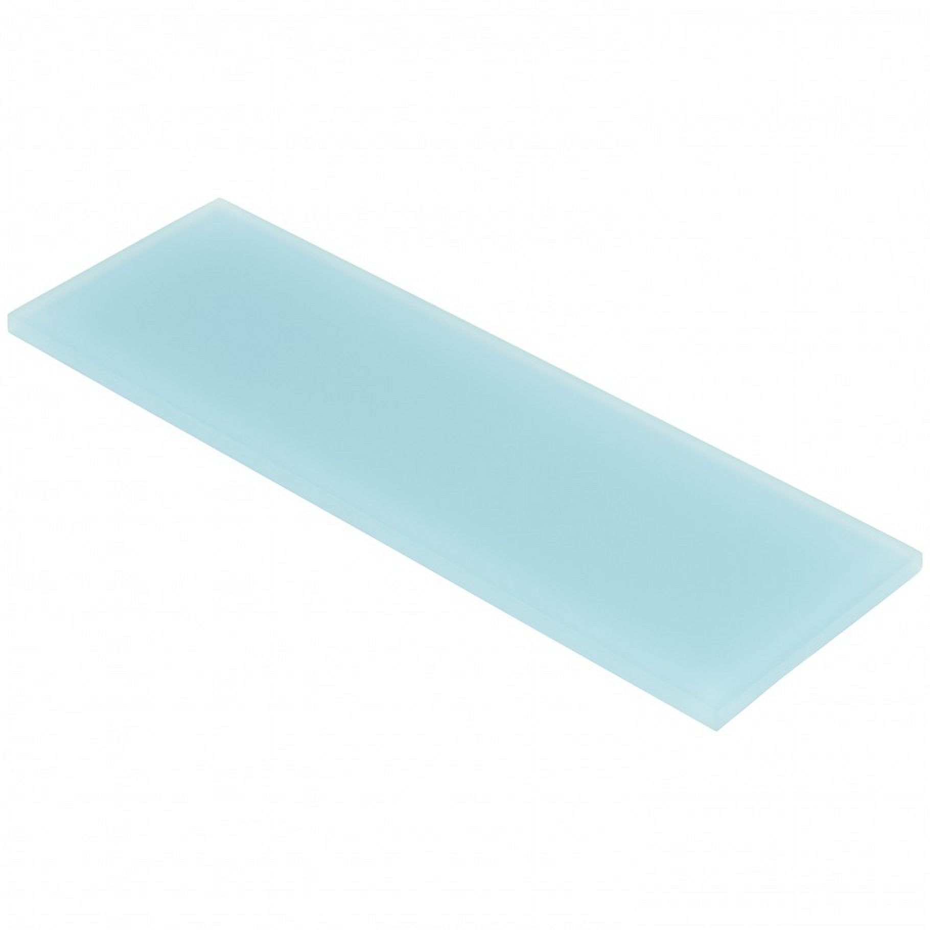 Bond Tile Lucid Turquoise 4 in. x 12 in. Frosted Glass Wall Tile (15 Pieces 5 Sq. Ft. / Box)