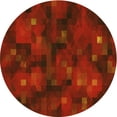 thumbnail image 1 of Ahgly Tapis Rond Lavable en Machine Intérieur Transitionnel Acajou Brun, 4 Pieds Rond, 1 of 7
