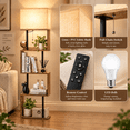 Led Color Changing Keyboard OUTONLIFE Floor Lamp with Shelves, S-Shape 4-Tier Dimmable LED Light ...