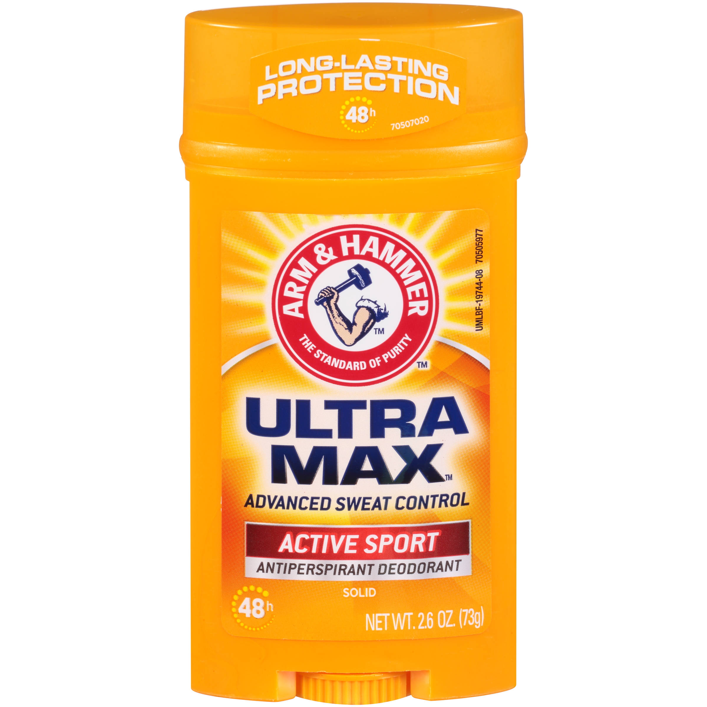 ARM & HAMMER ULTRA MAX Solid AntiPerspirant Deodorant, Active Sport, 2.