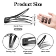 thumbnail image 2 of MetalM 10 Pcs Double Grip Hair Clips, Sightor Metal Snap Hair Clips Hair Barrettes for Women Hair Making Salon Supplies Hair Accessories (Black), 2 of 14