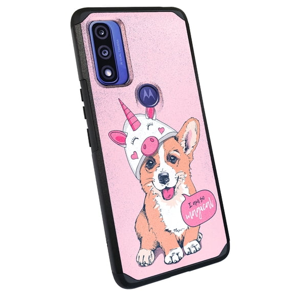 DALUX MetKase Hybrid Slim Phone Case Compatible with Motorola Moto G Pure / G Power (2022) - Corgi Unicorn Dog