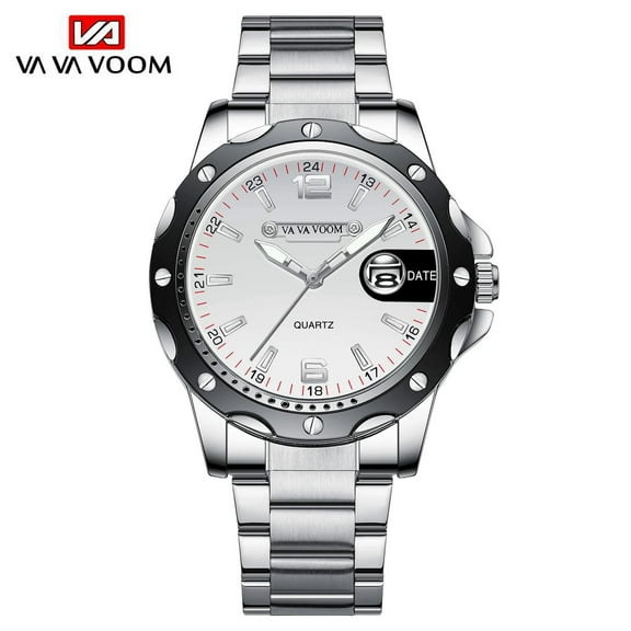 Vava Voom watch for men 3atm waterproof fashion original quartz calendar movement stainless steel dress banquet chronograph watches Reloj