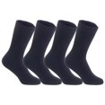 thumbnail image 2 of Lian LifeStyle Men's 6 Pairs Knitted Wool Blend Crew Socks LK0602 Size 6-9 Black, 2 of 4