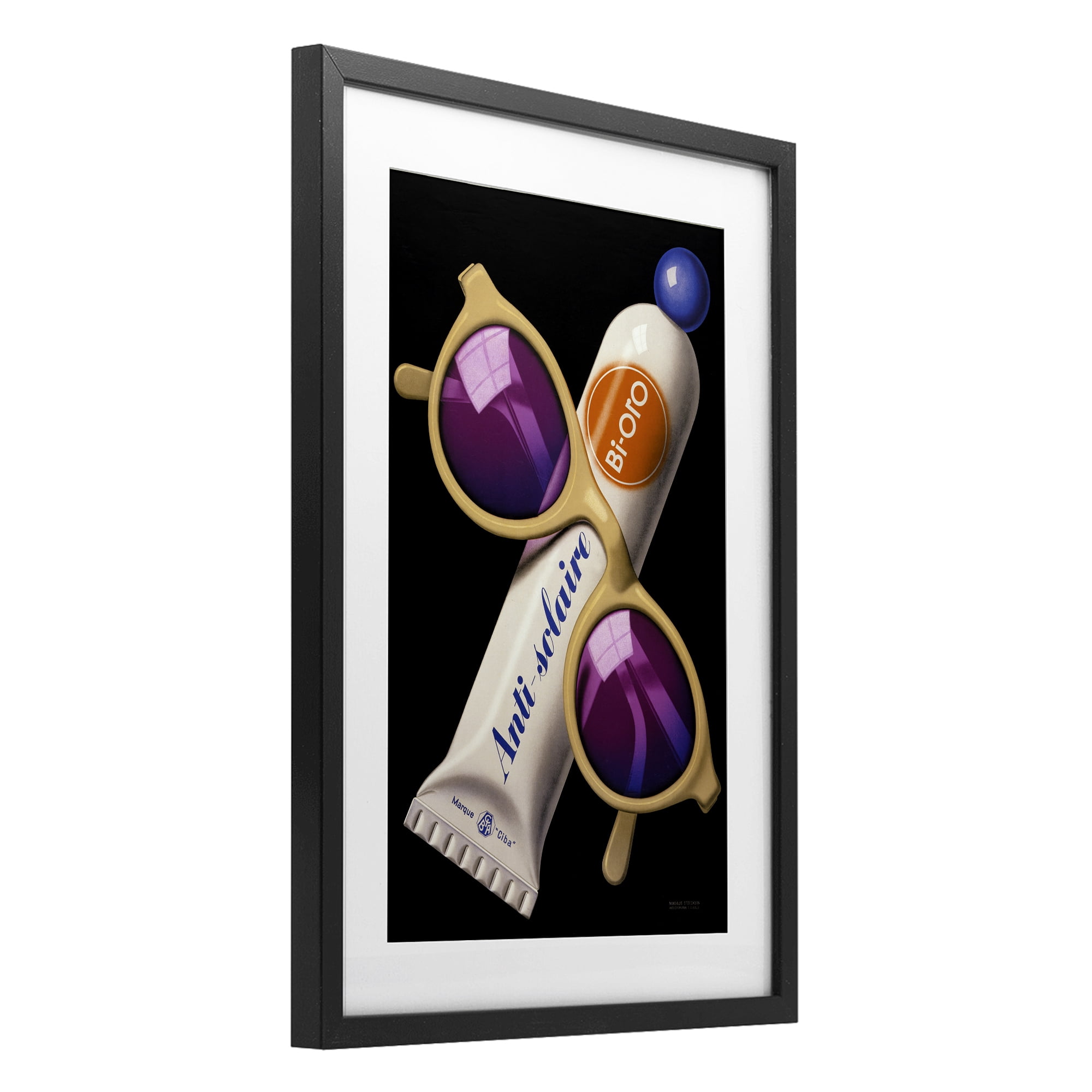 Stupell Industries Sunblock & Sunglasses Black Framed Print Under Glass, design by Print Collection