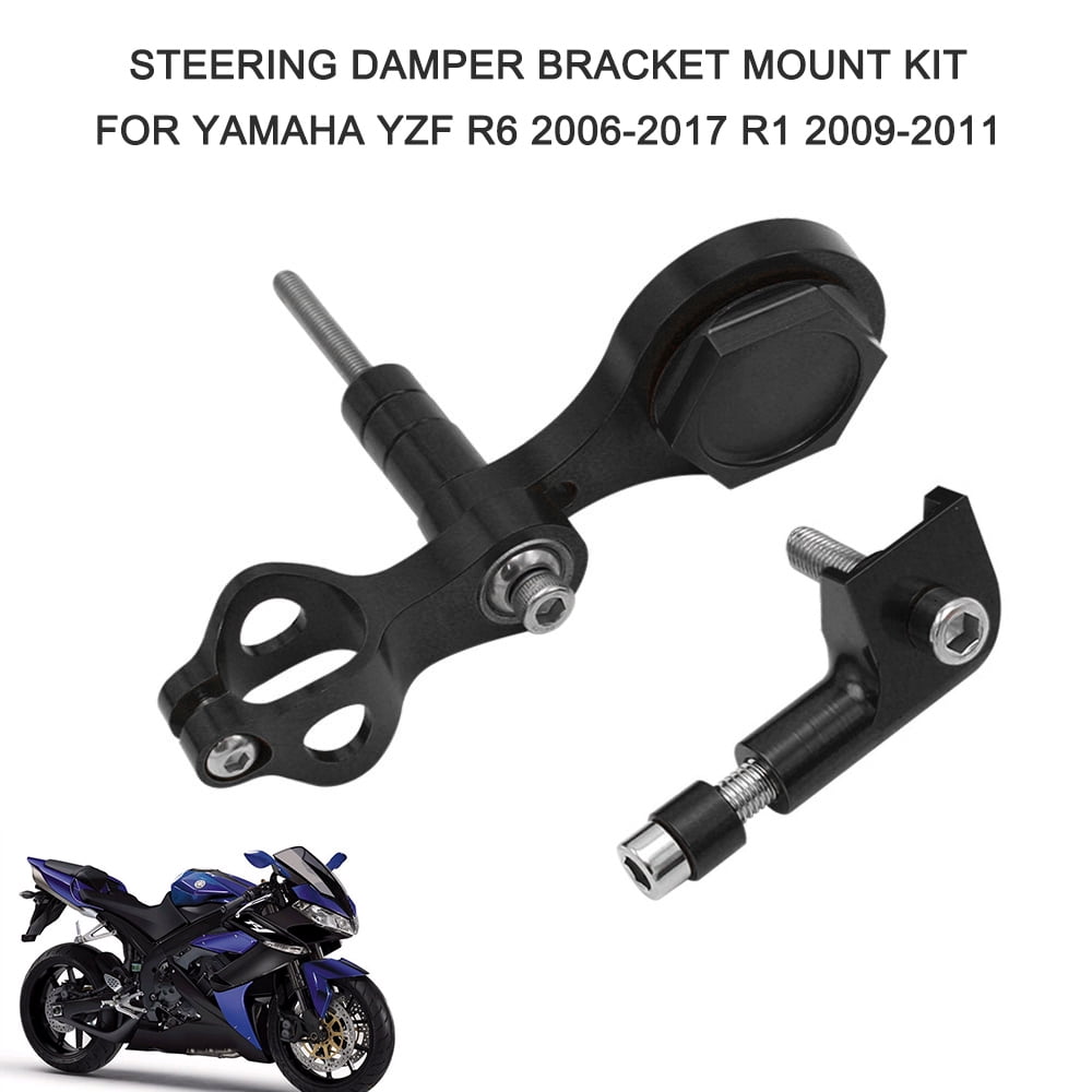 9.8'' Motorcycle Steering Damper Stabilizer Carbon Fiber Universal 