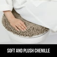 thumbnail image 5 of GORILLA GRIP Toilet Lid Cover, Machine Washable Chenille Bathroom Seat Covers, 19.5x18.5, Beige, 5 of 10