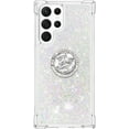 thumbnail image 2 of Phone Case for Samsung Galaxy S23 Ultra, Shockproof Clear Quicksand Glitter Flowing Liquid with Bling Diamond Ring Stand,Cute Women Girls Case for Galaxy S23 Ultra 6.8'' LS - Colorful, 2 of 14