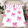 thumbnail image 2 of Castle Fairy Cute Ribbon Bow-Tie Full Size Sheets,Dreamy Girly Bow Bed Sheets, 2 of 7