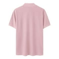thumbnail image 4 of MQLKF Male Spring And Summer Knitted High Neck Short Sleeve Solid Color Pleated Round Neck Casual T Shirt Top Breathable Casual Soft Men's Clothes, 4 of 5
