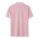 thumbnail image 4 of Camiseta de manga corta con cuello alto de punto para hombre - Diseño plisado de color liso, poliéster, informal/casual, lavable a máquina, 4 of 5