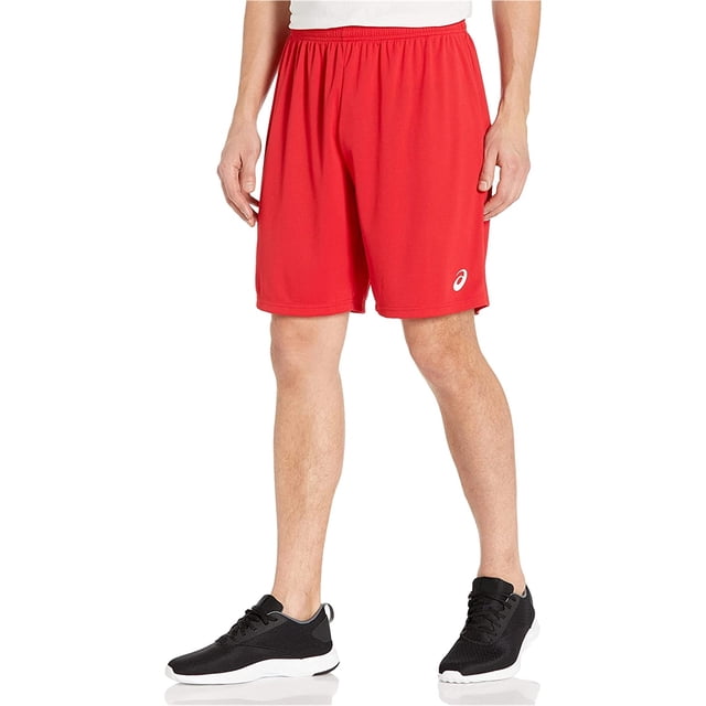ASICS Mens Solid Athletic Workout Shorts red XS