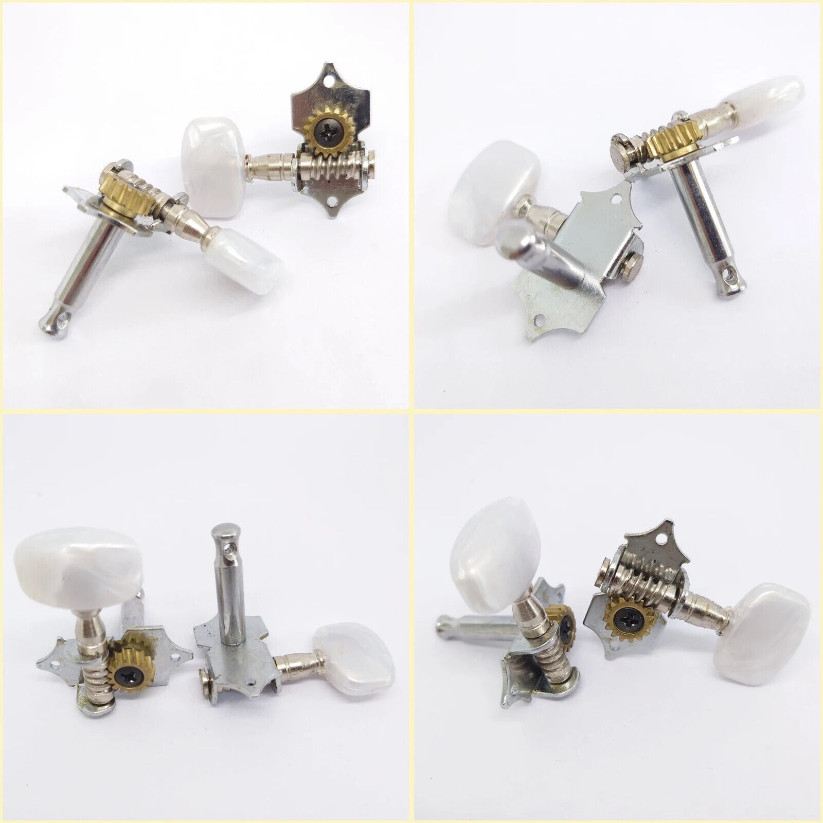 Bass Tuners Open Gear Machine Heads Tuning Pegs Chrome for P Bass J Bass Guitar Replacement Parts