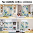 thumbnail image 5 of Blue Hydrangea Kitchen Curtains Window Panels, Linen Texture Butterfly Spring Floral Insulated Window Treatment Curtain, Grommet Curtains for Bedroom/Living Room/Bathroom, 2 Piece 42"Wx84"L, 5 of 8