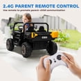 thumbnail image 4 of Aosom 2 Seater Ride on Car, 12V 7AH Ride on Dump Truck Kids UTV, Black, 4 of 10