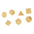 thumbnail image 4 of Juego de Dados de Metal ANGGREK Números Claros Dorado, 4 of 8