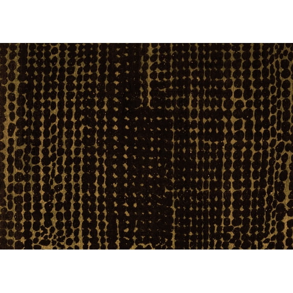 Ahgly Company Indoor Rectangle Abstract Orange Modern Area Rugs, 5' x 8'