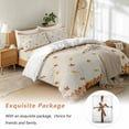 thumbnail image 7 of Fall Maple Leaf Bedding Duvet Cover Set Full Size 4 Pieces Thanksgiving Plant Autumn Linen Farmhouse Bedding Set with Zipper Closure, 1 Comforter Cover 86x86 Inches 1 Flat Sheet & 2 Pillow Cases, 7 of 7