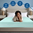 thumbnail image 5 of Twin Size Zipper Fitted Sheet Only – 100% Egyptian Cotton, 600 Thread Count, 12-Inch Extra Deep Pocket, Luxury Sateen Weave Bottom Sheet, Hotel Quality, ( 39" x 75" +12" , Aqua Blue Solid ), 5 of 6