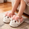 thumbnail image 3 of LYHaoo Cozy Winter Girls Slippers With Adorable Rabbit Design Soft Sole Indoor Shoes For Toddlers And Kids Warm Fleece Lined Home Footwear For Cold Weather Comfort Sizes 13.5 Big Kid 8-9 Years, 3 of 7