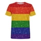 thumbnail image 5 of Camisetas de Manga Corta para las Mujeres Poliéster Ligero, Cuello Redondo Lgbt + Imprimir Top Casual, Camiseta Elegante para las Vacaciones Y la Fiesta, 5 of 5