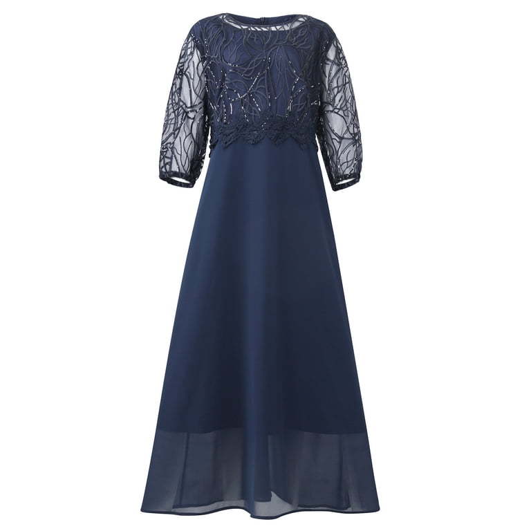 embroidered dresses for wedding guest Classy Pink Embroidery Short Dress 3/4 Sleeves Dress Weddings #ZL8001 the floral lace design and spaghetti straps add a whimsical touch Embroidered Mesh Double V Neck