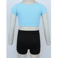 thumbnail image 5 of JanJean Kids Girls Two-Piece Ballet Dance Gymnastics Leotard Sports Outfits Tank Top with Light Blue 3XL, 5 of 7