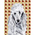 thumbnail image 1 of White Standard Poodle Fall Leaves Flag Garden Size, 1 of 1