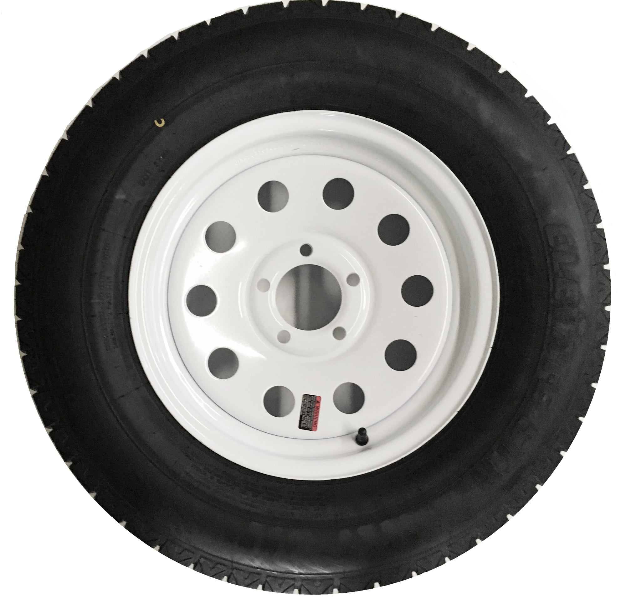 2Pk Radial Trailer Tire Rim ST205/75R14 LRC 14X6 54.5 White Modular