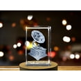 thumbnail image 3 of Vintage Wind-Up Gramophone Collectible Crystal Sculpture, 3 of 6