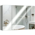 thumbnail image 1 of kleankin 35" x 24" Medicine Cabinet, Bathroom Mirror Cabinet, Grey, 1 of 10