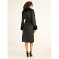 thumbnail image 4 of Sofia Jeans Women's and Women's Plus Faux Fur Trim Coat, Sizes XS-5X, 4 of 5