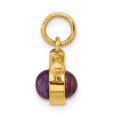thumbnail image 2 of 14ky Fancy Amethyst Cabochon Perfume Charm, 2 of 4