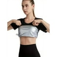thumbnail image 1 of T-shirt de Sport à Manches Courtes et Col Rond pour Femmes, Style Décontracté, Col Rond, pour Sauna, Gym, Course, Vêtements de Sport et d'Extérieur pour l'Été, 1 of 5